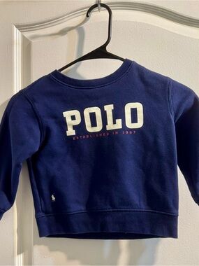 Polo by Ralph Lauren Navy Sweatshirt with White Logo
